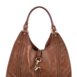 Gucci Brown Hobo Bag with Brass Hardware